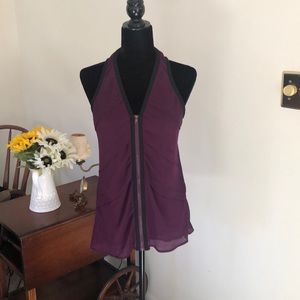 Purple Zip Up Dress Top